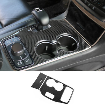 For 2014-2015 Jeep Grand Cherokee Inner Gear Shift Panel Trim Cover Kit WK2, Carbon Fiber RT-TCZ